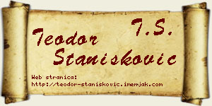 Teodor Stanišković vizit kartica